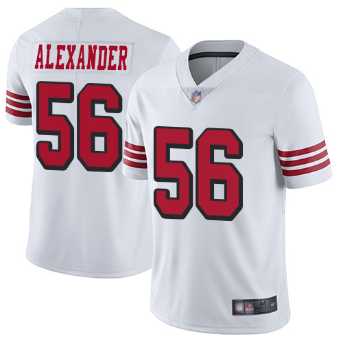49ers #56 Kwon Alexander White Rush Men's Stitched Football Vapor Untouchable Limited Jersey 49ers #56 Kwon Alexander White Rush Men's Stitched Football Vapor Untouchable Limited Jersey