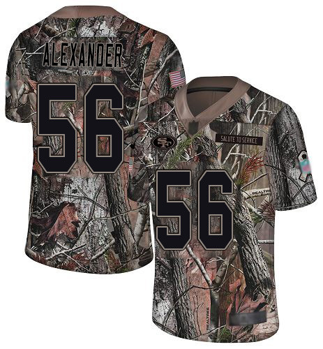 49ers #56 Kwon Alexander Camo Men's Stitched Football Limited Rush Realtree Jersey 49ers #56 Kwon Alexander Camo Men's Stitched Football Limited Rush Realtree Jersey