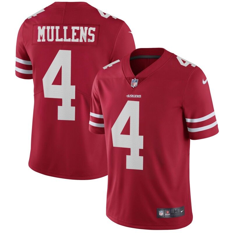 Nike 49ers #4 Nick Mullens Red Team Color Men's Stitched NFL Vapor Untouchable Limited Jersey Nike 49ers #4 Nick Mullens Red Team Color Men's Stitched NFL Vapor Untouchable Limited Jersey