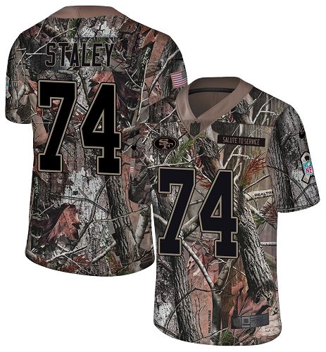 Nike 49ers #74 Joe Staley Camo Men's Stitched NFL Limited Rush Realtree Jersey Nike 49ers #74 Joe Staley Camo Men's Stitched NFL Limited Rush Realtree Jersey