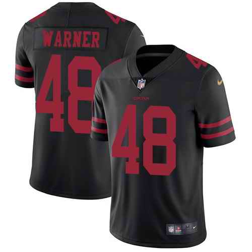 Nike 49ers 48 Fred Warner Black Vapor Untouchable Limited Jersey Nike 49ers 48 Fred Warner Black Vapor Untouchable Limited Jersey