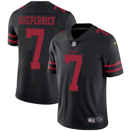 Nike 49ers #7 Colin Kaepernick Black Alternate Men's Stitched NFL Vapor Untouchable Limited Jersey Nike 49ers #7 Colin Kaepernick Black Alternate Men's Stitched NFL Vapor Untouchable Limited Jersey