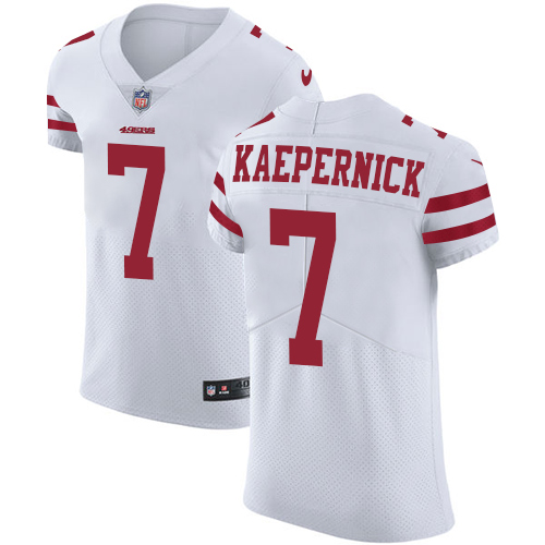 Nike 49ers #7 Colin Kaepernick White Men's Stitched NFL Vapor Untouchable Elite Jersey