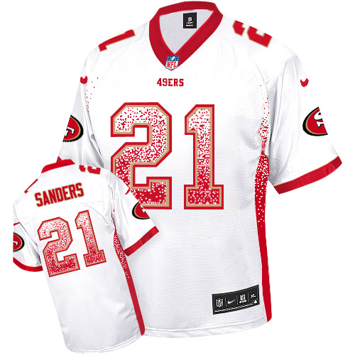 Nike 49ers #21 Deion Sanders White Men's Stitched NFL Elite Drift Fashion Jersey Nike 49ers #21 Deion Sanders White Men's Stitched NFL Elite Drift Fashion Jersey