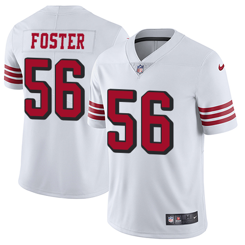 Nike 49ers #56 Reuben Foster White Rush Men's Stitched NFL Vapor Untouchable Limited Jersey Nike 49ers #56 Reuben Foster White Rush Men's Stitched NFL Vapor Untouchable Limited Jersey