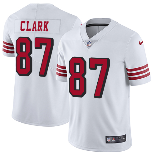 Nike 49ers #87 Dwight Clark White Rush Men's Stitched NFL Vapor Untouchable Limited Jersey Nike 49ers #87 Dwight Clark White Rush Men's Stitched NFL Vapor Untouchable Limited Jersey