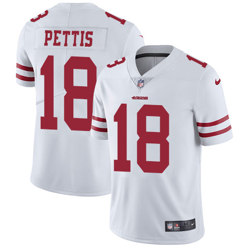 Nike 49ers #18 Dante Pettis White Men's Stitched NFL Vapor Untouchable Limited Jersey Nike 49ers #18 Dante Pettis White Men's Stitched NFL Vapor Untouchable Limited Jersey