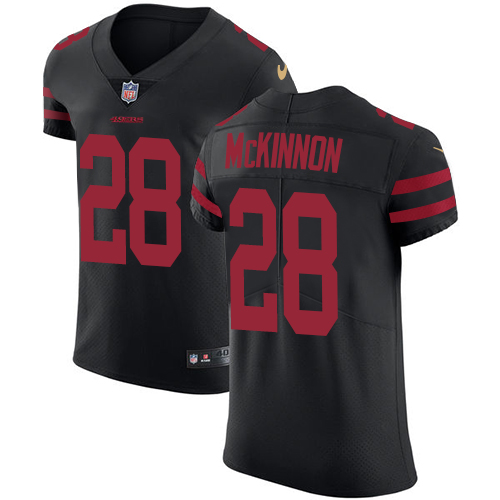 Nike 49ers #28 Jerick McKinnon Black Alternate Men's Stitched NFL Vapor Untouchable Elite Jersey Nike 49ers #28 Jerick McKinnon Black Alternate Men's Stitched NFL Vapor Untouchable Elite Jersey