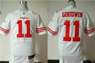 Nike 49ers #11 Marquise Goodwin White Men's Stitched NFL Elite Jersey Nike 49ers #11 Marquise Goodwin White Men's Stitched NFL Elite Jersey