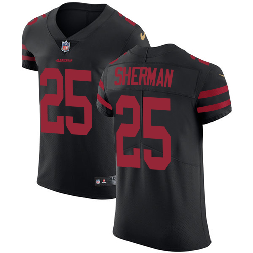 Nike 49ers #25 Richard Sherman Black Alternate Men's Stitched NFL Vapor Untouchable Elite Jersey Nike 49ers #25 Richard Sherman Black Alternate Men's Stitched NFL Vapor Untouchable Elite Jersey