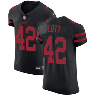 Nike 49ers #42 Ronnie Lott Black Alternate Men's Stitched NFL Vapor Untouchable Elite Jersey Nike 49ers #42 Ronnie Lott Black Alternate Men's Stitched NFL Vapor Untouchable Elite Jersey