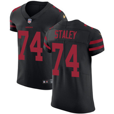 Nike 49ers #74 Joe Staley Black Alternate Men's Stitched NFL Vapor Untouchable Elite Jersey Nike 49ers #74 Joe Staley Black Alternate Men's Stitched NFL Vapor Untouchable Elite Jersey