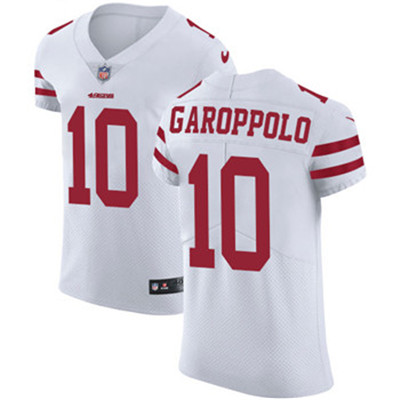 Nike 49ers #10 Jimmy Garoppolo White Men's Stitched NFL Vapor Untouchable Elite Jersey Nike 49ers #10 Jimmy Garoppolo White Men's Stitched NFL Vapor Untouchable Elite Jersey