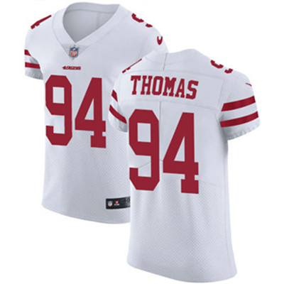 Nike 49ers #94 Solomon Thomas White Men's Stitched NFL Vapor Untouchable Elite Jersey Nike 49ers #94 Solomon Thomas White Men's Stitched NFL Vapor Untouchable Elite Jersey