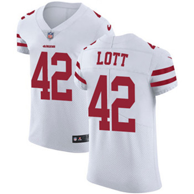Nike 49ers #42 Ronnie Lott White Men's Stitched NFL Vapor Untouchable Elite Jersey Nike 49ers #42 Ronnie Lott White Men's Stitched NFL Vapor Untouchable Elite Jersey