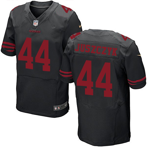 Nike 49ers #44 Kyle Juszczyk Black Alternate Men's Stitched NFL Elite Jersey Nike 49ers #44 Kyle Juszczyk Black Alternate Men's Stitched NFL Elite Jersey