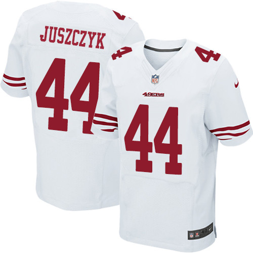 Nike 49ers #44 Kyle Juszczyk White Men's Stitched NFL Elite Jersey Nike 49ers #44 Kyle Juszczyk White Men's Stitched NFL Elite Jersey