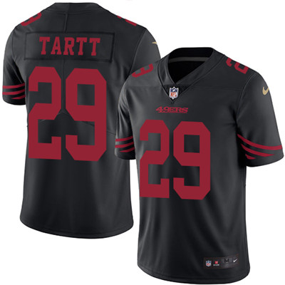 Nike 49ers #29 Jaquiski Tartt Black Men's Stitched NFL Limited Rush Jersey Nike 49ers #29 Jaquiski Tartt Black Men's Stitched NFL Limited Rush Jersey