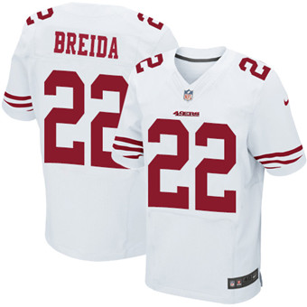 Nike 49ers #22 Matt Breida White Men's Stitched NFL Elite Jersey Nike 49ers #22 Matt Breida White Men's Stitched NFL Elite Jersey