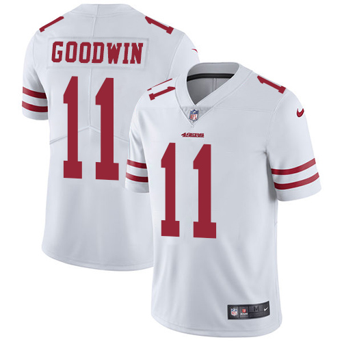 Nike 49ers #11 Marquise Goodwin White Men's Stitched NFL Vapor Untouchable Limited Jersey Nike 49ers #11 Marquise Goodwin White Men's Stitched NFL Vapor Untouchable Limited Jersey