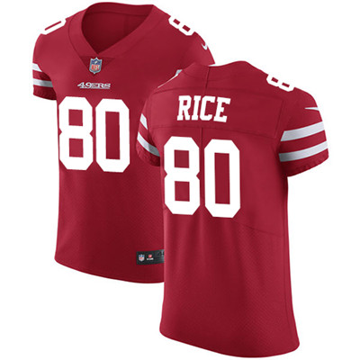Nike 49ers #80 Jerry Rice Red Team Color Men's Stitched NFL Vapor Untouchable Elite Jersey Nike 49ers #80 Jerry Rice Red Team Color Men's Stitched NFL Vapor Untouchable Elite Jersey