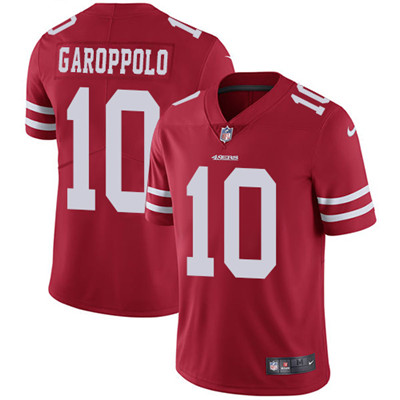 Nike 49ers #10 Jimmy Garoppolo Red Team Color Men's Stitched NFL Vapor Untouchable Limited Jersey Nike 49ers #10 Jimmy Garoppolo Red Team Color Men's Stitched NFL Vapor Untouchable Limited Jersey