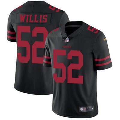 Nike 49ers #52 Patrick Willis Black Alternate Men's Stitched NFL Vapor Untouchable Limited Jersey Nike 49ers #52 Patrick Willis Black Alternate Men's Stitched NFL Vapor Untouchable Limited Jersey