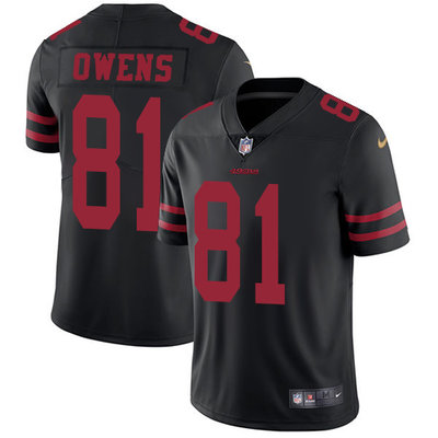 Nike 49ers #81 Terrell Owens Black Alternate Men's Stitched NFL Vapor Untouchable Limited Jersey Nike 49ers #81 Terrell Owens Black Alternate Men's Stitched NFL Vapor Untouchable Limited Jersey