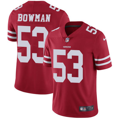 Nike 49ers #53 NaVorro Bowman Red Team Color Men's Stitched NFL Vapor Untouchable Limited Jersey Nike 49ers #53 NaVorro Bowman Red Team Color Men's Stitched NFL Vapor Untouchable Limited Jersey