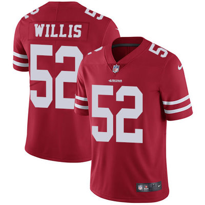 Nike 49ers #52 Patrick Willis Red Team Color Men's Stitched NFL Vapor Untouchable Limited Jersey Nike 49ers #52 Patrick Willis Red Team Color Men's Stitched NFL Vapor Untouchable Limited Jersey