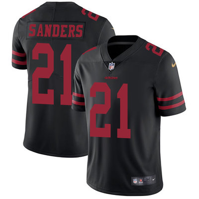 Nike 49ers #21 Deion Sanders Black Alternate Men's Stitched NFL Vapor Untouchable Limited Jersey Nike 49ers #21 Deion Sanders Black Alternate Men's Stitched NFL Vapor Untouchable Limited Jersey