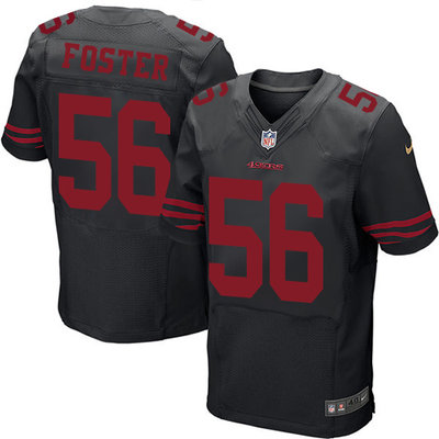 Nike 49ers #56 Reuben Foster Black Alternate Men's Stitched NFL Elite Jersey Nike 49ers #56 Reuben Foster Black Alternate Men's Stitched NFL Elite Jersey