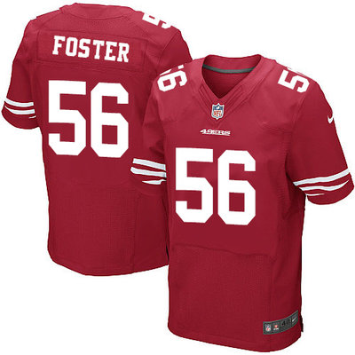 Nike 49ers #56 Reuben Foster Red Team Color Men's Stitched NFL Elite Jersey Nike 49ers #56 Reuben Foster Red Team Color Men's Stitched NFL Elite Jersey