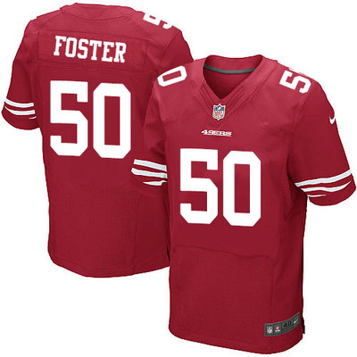 Nike 49ers #50 Reuben Foster Red Team Color Men's Stitched NFL Elite Jersey Nike 49ers #50 Reuben Foster Red Team Color Men's Stitched NFL Elite Jersey
