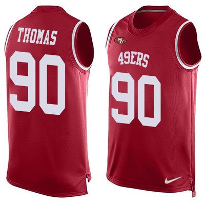 Nike 49ers #90 Solomon Thomas Red Team Color Men's Stitched NFL Limited Tank Top Jersey Nike 49ers #90 Solomon Thomas Red Team Color Men's Stitched NFL Limited Tank Top Jersey
