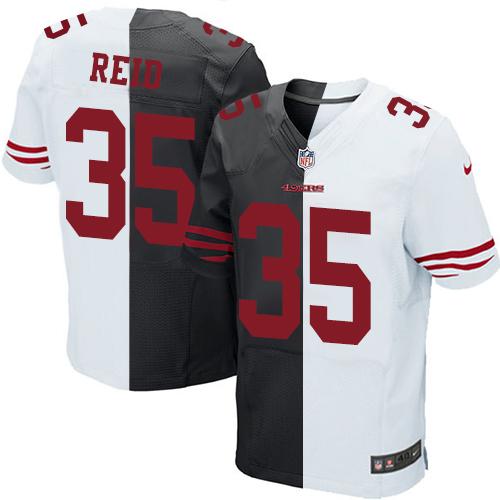 Nike 49ers #35 Eric Reid Black White Men's Stitched NFL Elite Split Jersey Nike 49ers #35 Eric Reid Black White Men's Stitched NFL Elite Split Jersey