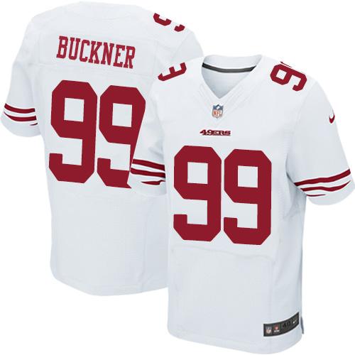 Nike 49ers #99 DeForest Buckner White Men's Stitched NFL Elite Jersey Nike 49ers #99 DeForest Buckner White Men's Stitched NFL Elite Jersey