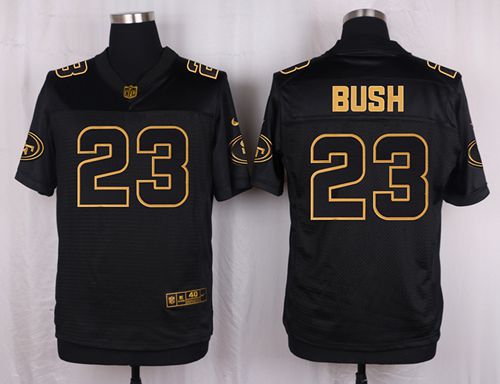 Nike 49ers #23 Reggie Bush Black Men's Stitched NFL Elite Pro Line Gold Collection Jersey Nike 49ers #23 Reggie Bush Black Men's Stitched NFL Elite Pro Line Gold Collection Jersey