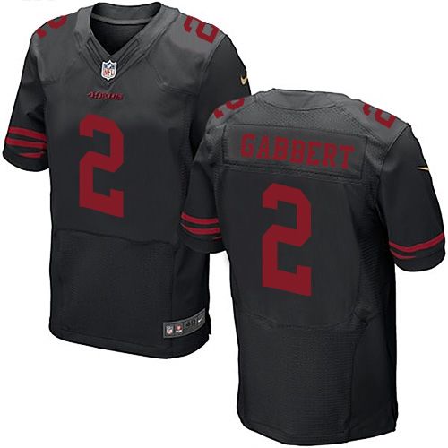 Nike 49ers #2 Blaine Gabbert Black Alternate Men's Stitched NFL Elite Jersey Nike 49ers #2 Blaine Gabbert Black Alternate Men's Stitched NFL Elite Jersey