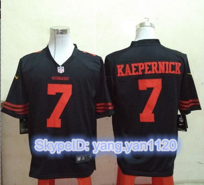 Nike 49ers #7 Colin Kaepernick Black Alternate Men's Stitched NFL Game Jersey