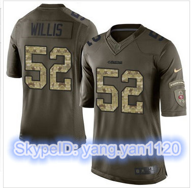 Nike San Francisco 49ers #52 Patrick Willis Green Men's Stitched NFL Limited Salute to Service Jersey Nike San Francisco 49ers #52 Patrick Willis Green Men's Stitched NFL Limited Salute to Service Jersey