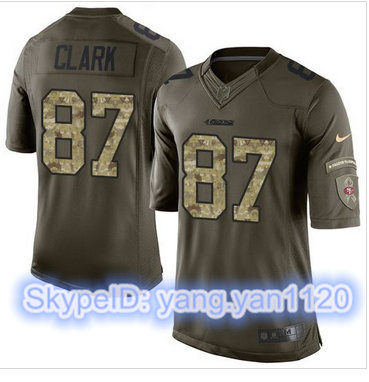 Nike San Francisco 49ers #87 Dwight Clark Green Men's Stitched NFL Limited Salute to Service Jersey Nike San Francisco 49ers #87 Dwight Clark Green Men's Stitched NFL Limited Salute to Service Jersey