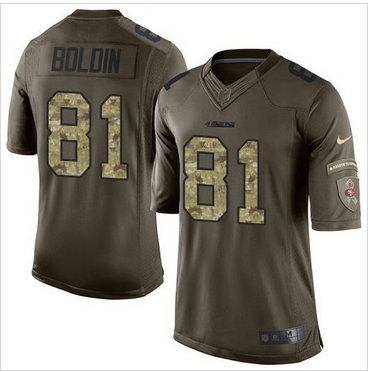 Nike San Francisco 49ers #81 Anquan Boldin Green Men's Stitched NFL Limited Salute to Service Jersey Nike San Francisco 49ers #81 Anquan Boldin Green Men's Stitched NFL Limited Salute to Service Jersey