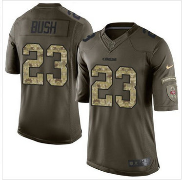Nike San Francisco 49ers #23 Reggie Bush Green Men's Stitched NFL Limited Salute to Service Jersey Nike San Francisco 49ers #23 Reggie Bush Green Men's Stitched NFL Limited Salute to Service Jersey