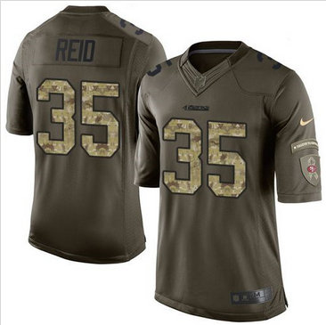 Nike San Francisco 49ers #35 Eric Reid Green Men's Stitched NFL Limited Salute to Service Jersey Nike San Francisco 49ers #35 Eric Reid Green Men's Stitched NFL Limited Salute to Service Jersey