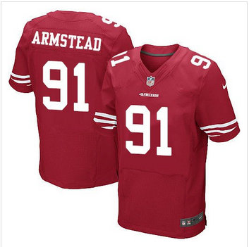 New San Francisco 49ers #91 Arik Armstead Red Team Color Men's Stitched NFL Elite Jersey New San Francisco 49ers #91 Arik Armstead Red Team Color Men's Stitched NFL Elite Jersey