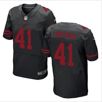 NEW San Francisco 49ers #41 Antoine Bethea Black Alternate Men's Stitched NFL Elite Jersey