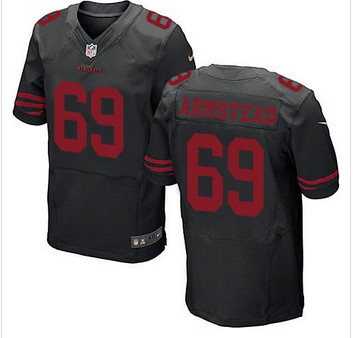 NEW San Francisco 49ers #69 Arik Armstead Black Alternate Men's Stitched NFL Elite Jersey