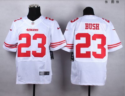New San Francisco 49ers #23 Reggie Bush White Team Color Men's Stitched NFL Elite Jersey New San Francisco 49ers #23 Reggie Bush White Team Color Men's Stitched NFL Elite Jersey