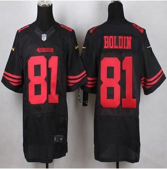 New San Francisco 49ers #81 Anquan Boldin Black Alternate Men's Stitched NFL Elite Jersey New San Francisco 49ers #81 Anquan Boldin Black Alternate Men's Stitched NFL Elite Jersey